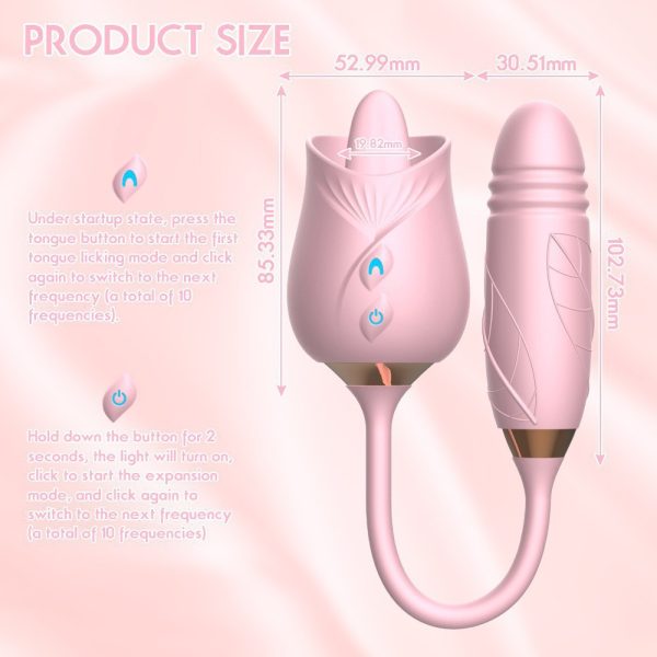 women rose vibrator - pink