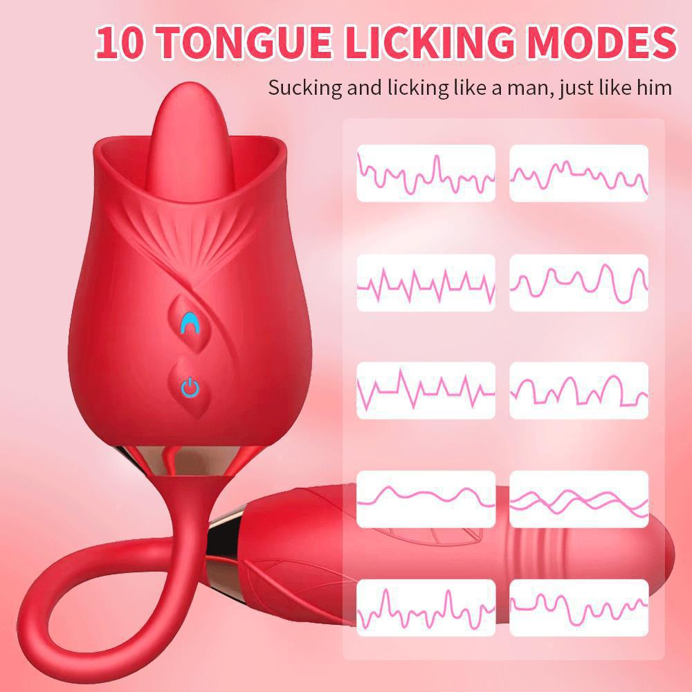 female rose vibrator sex toy - 10 modes