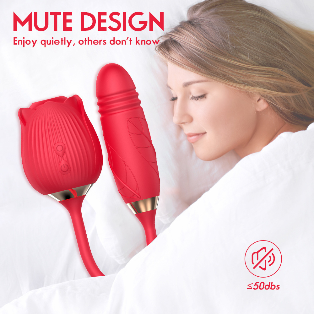 female rose vibrator sex toy - mute design